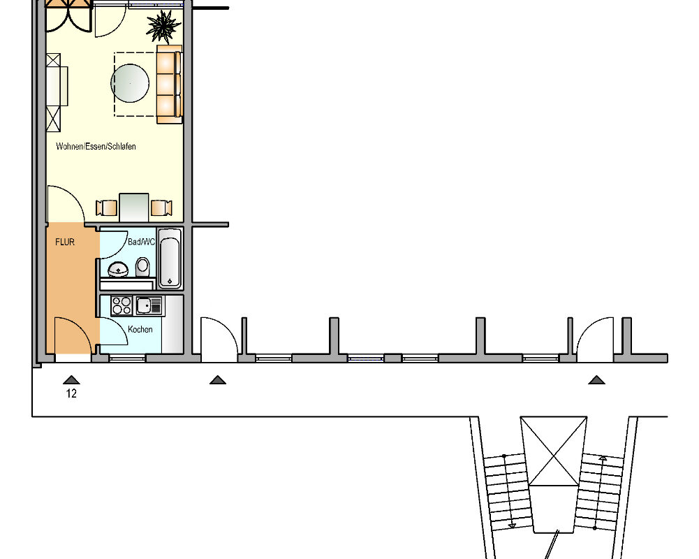Bild zum Angebot: Super Appartment für Singles in der Innenstadt