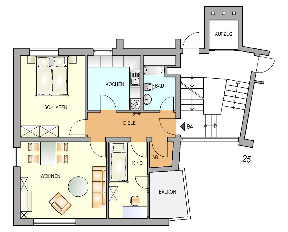 Bild zum Angebot: Super moderne Wohnung mit Balkon und tollem Ausblick