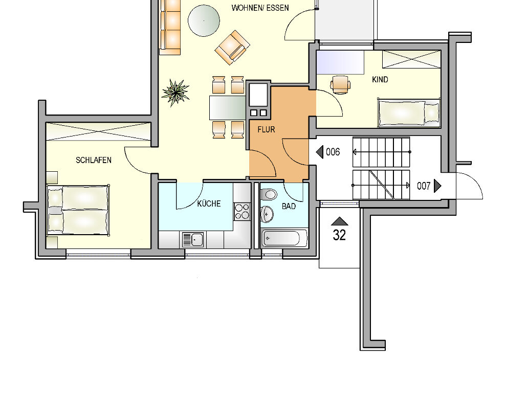 Bild zum Angebot: Tolle Wohnung für junge Familie mit Balkon