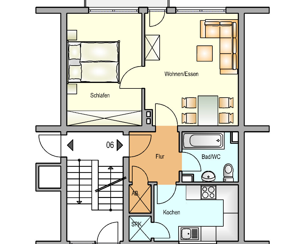 Bild zum Angebot: gut aufgeteilte Wohnung mit kleiner Terrasse zum wohlfühlen