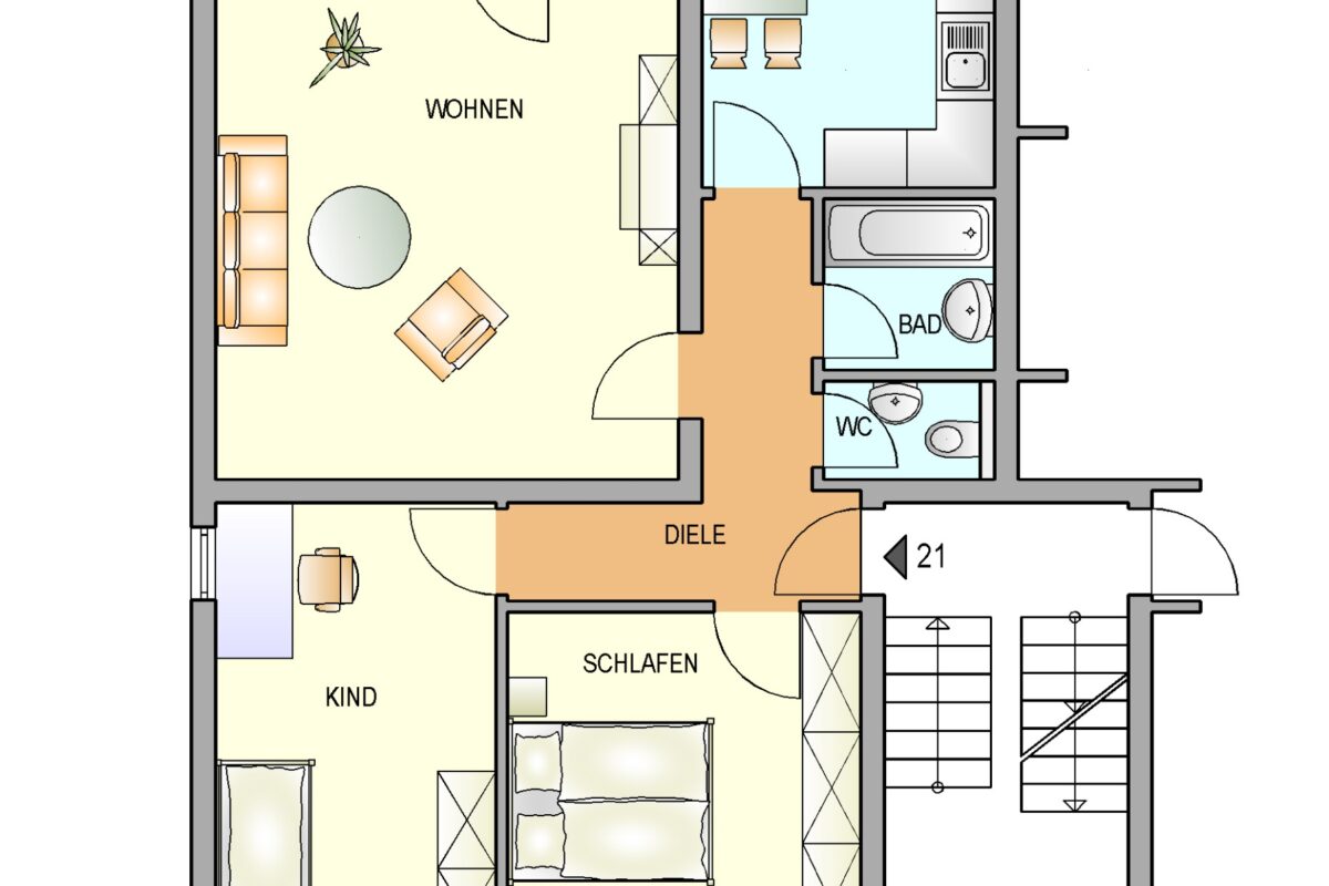 Bild zum Angebot: Super geschnittene Wohnung mit Balkon!