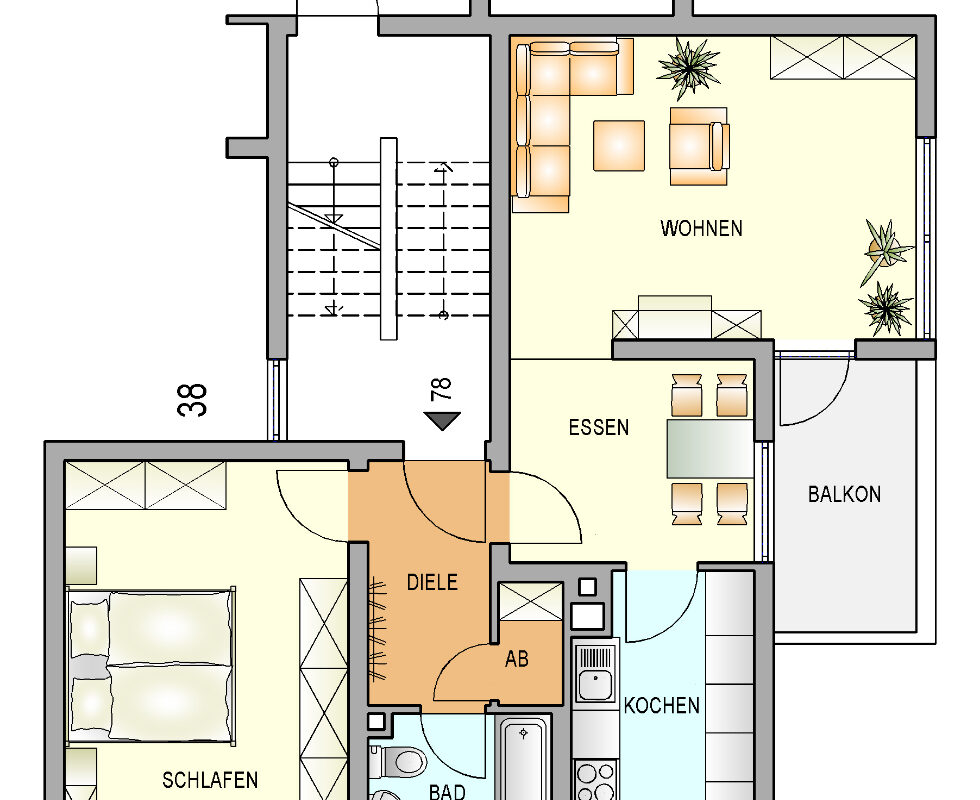 Bild zum Angebot: Gemütliche Wohnung in ruhiger Lage mit Balkon
