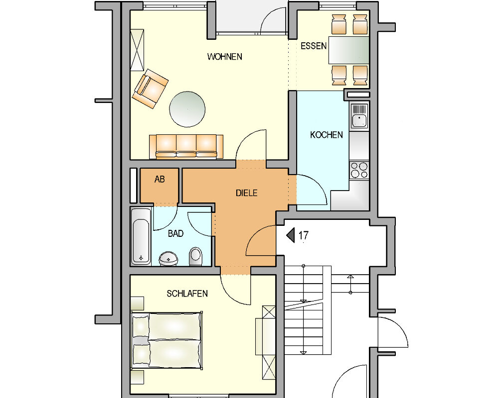 Bild zum Angebot: Tolle kleine bezahlbare Wohnung sofort frei, mit WBS (für 2 Pers.) im EG