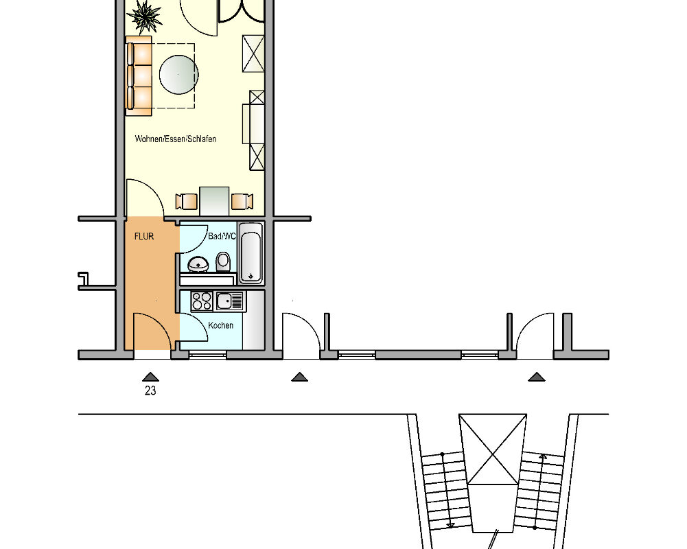 Bild zum Angebot: Tolles Apartment mit Balkon mitten in der City