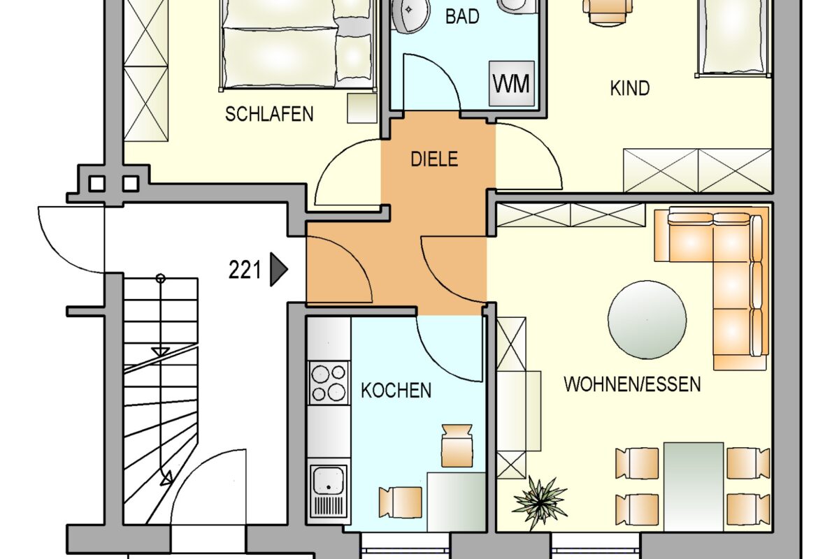 Bild zum Angebot: Super geschnittene Erdgeschosswohnung mit Gartenanteil
