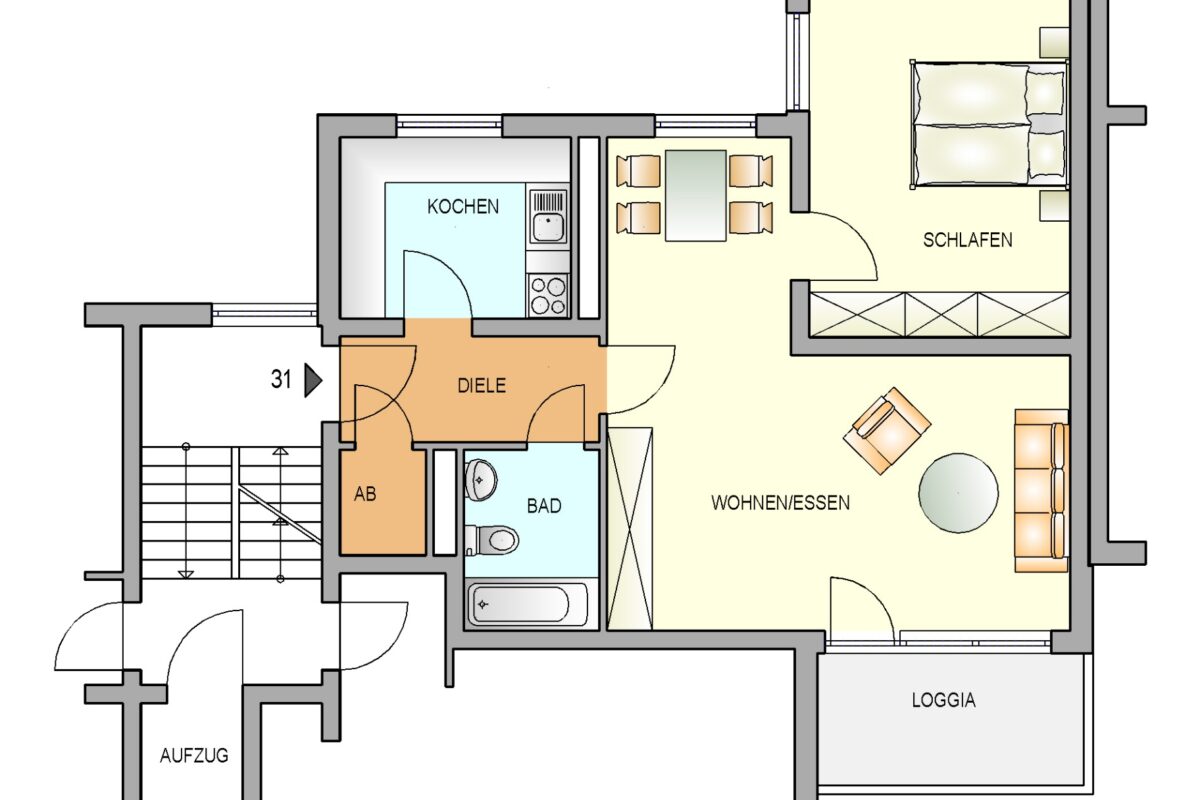 Bild zum Angebot: Geräumige Wohnung mit Balkon in zentraler Lage
