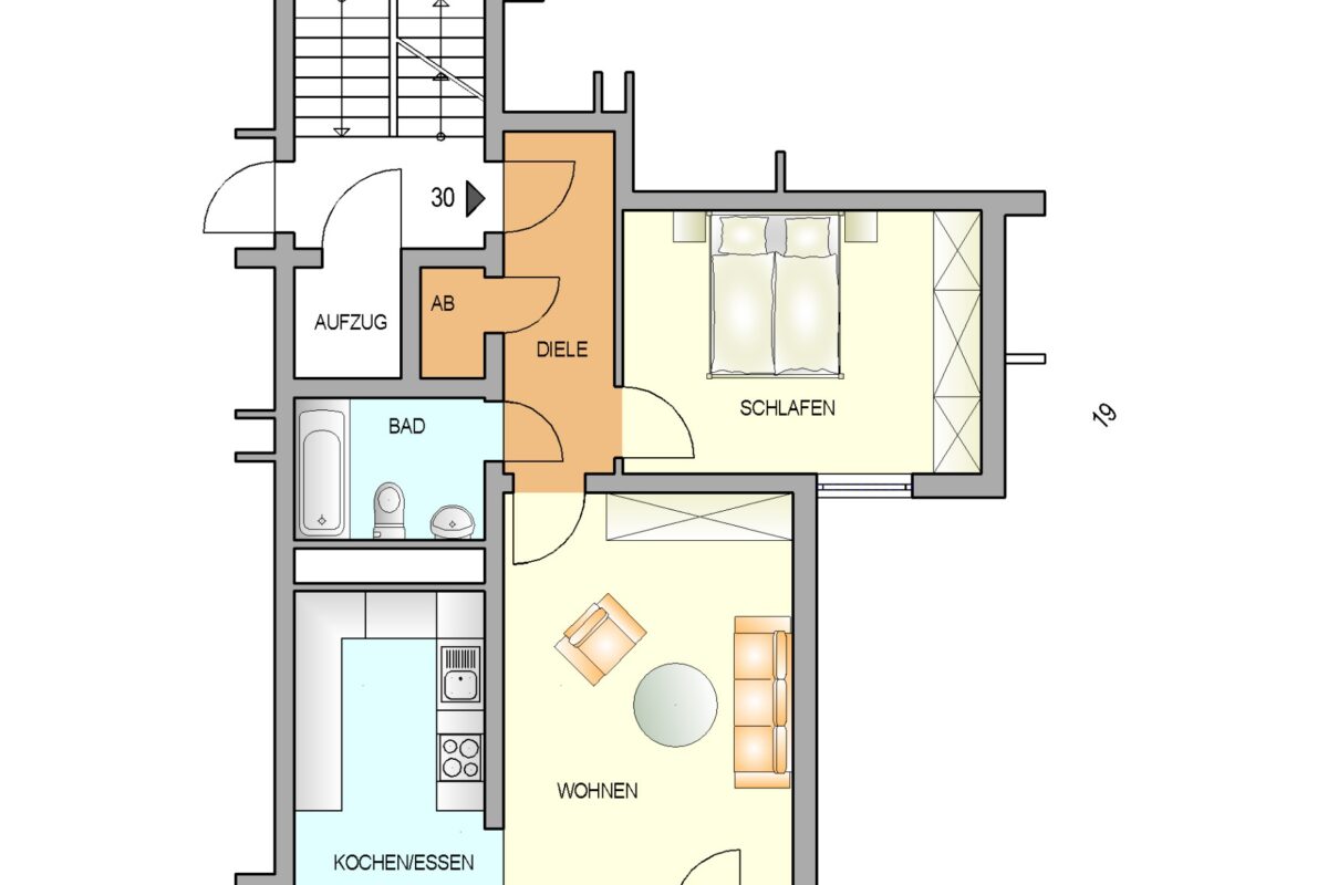 Bild zum Angebot: Ruhige Wohnung mitten in der Innenstadt