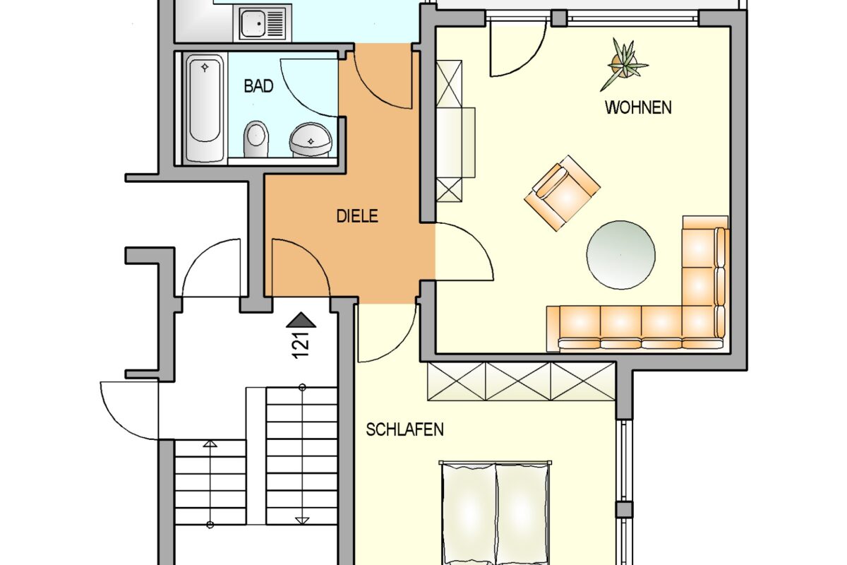 Bild zum Angebot: Gemütliche Wohnung am Kremenholl