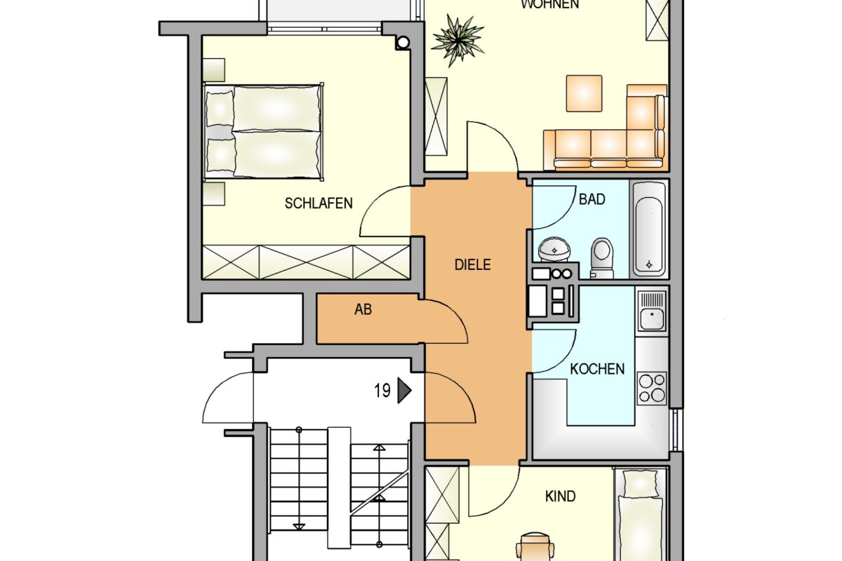 Bild zum Angebot: Wohnung in ruhiger Lage mit Blick ins Grüne