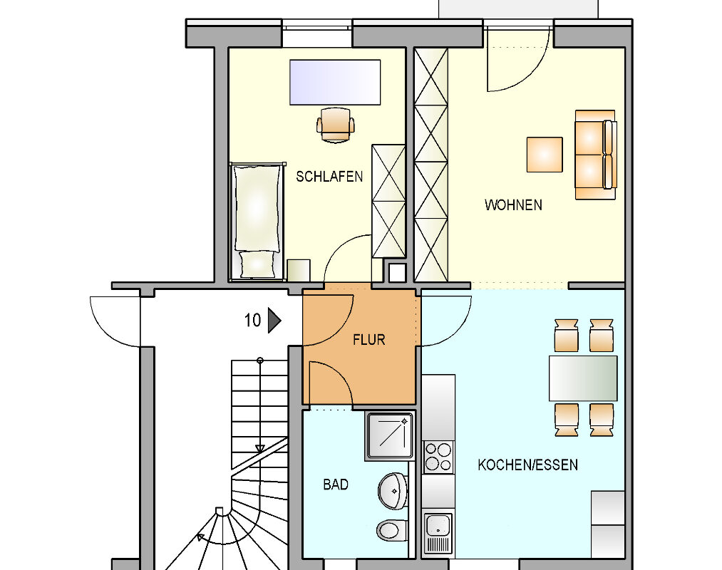 Bild zum Angebot: Singles aufgepasst! Super geschnittene Wohnung mit Balkon