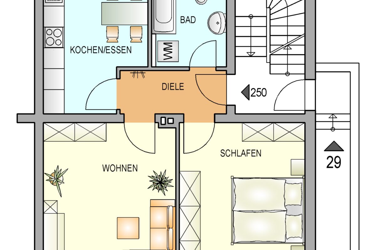 Bild zum Angebot: gut aufgeteilte Erdgeschosswohnung mit Blick ins Grüne