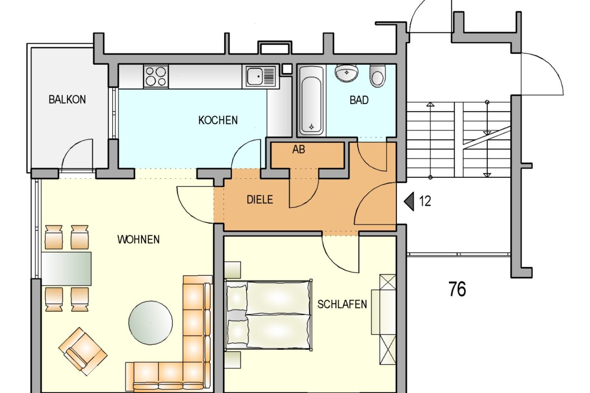 Bild zum Angebot: preisvergünstigte Wohnung mit guter Aufteilung in schöner Lage mit WBS