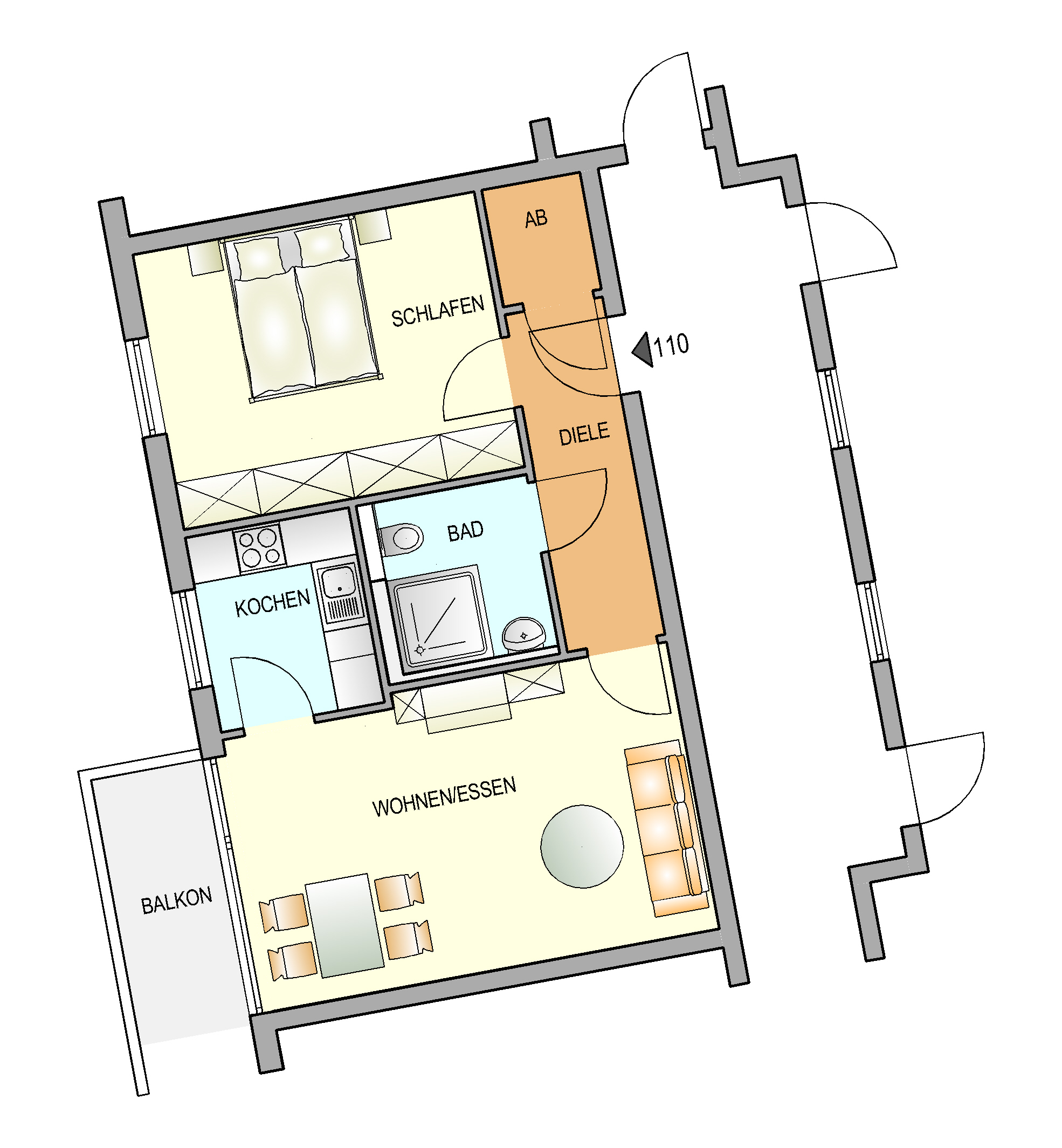 Bild zum Angebot: Gemütliche Seniorenwohnung mit toller Aussicht