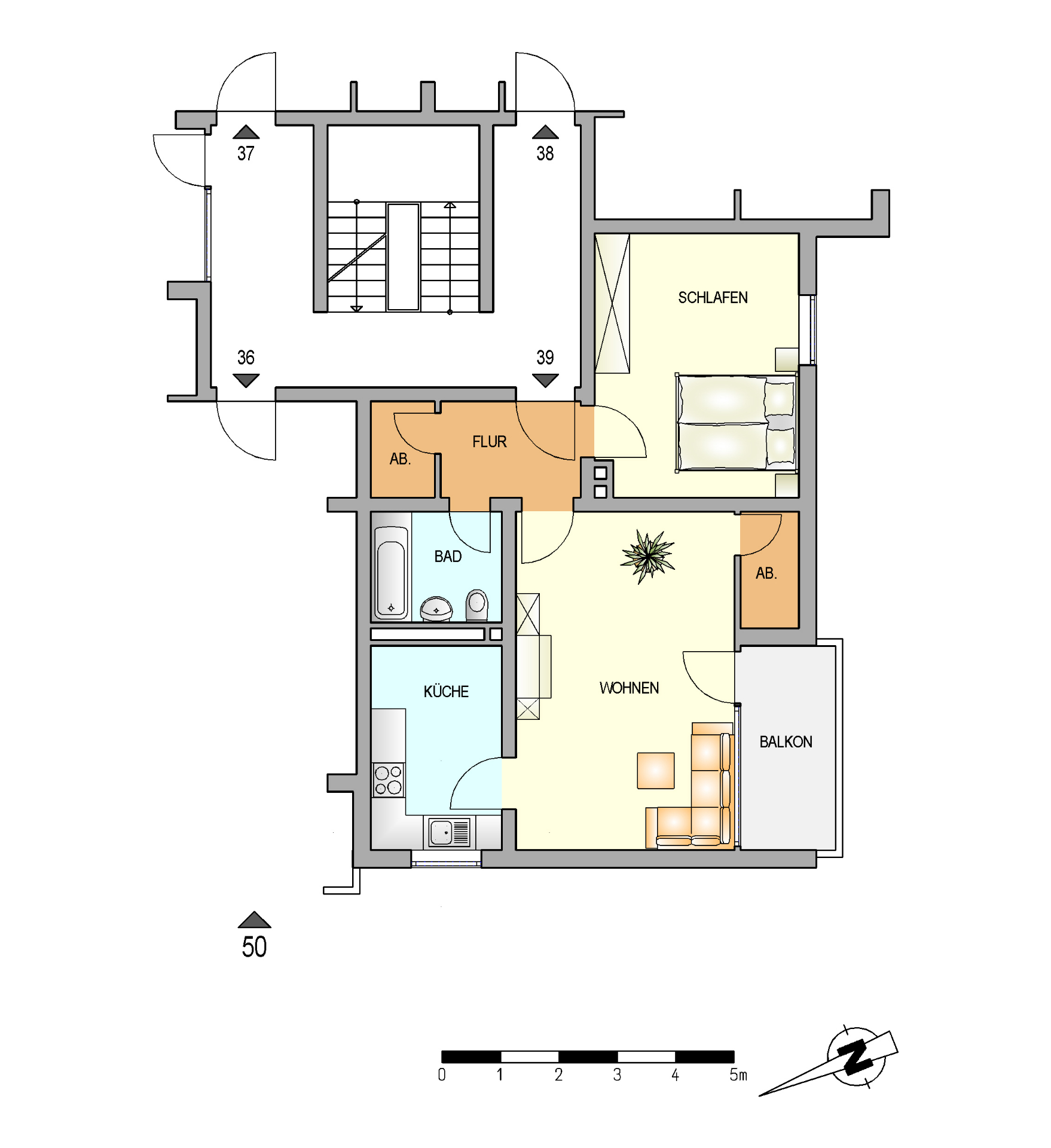 Bild zum Angebot: Praktisch aufgeteilte Wohnung mit Blick ins Grüne
