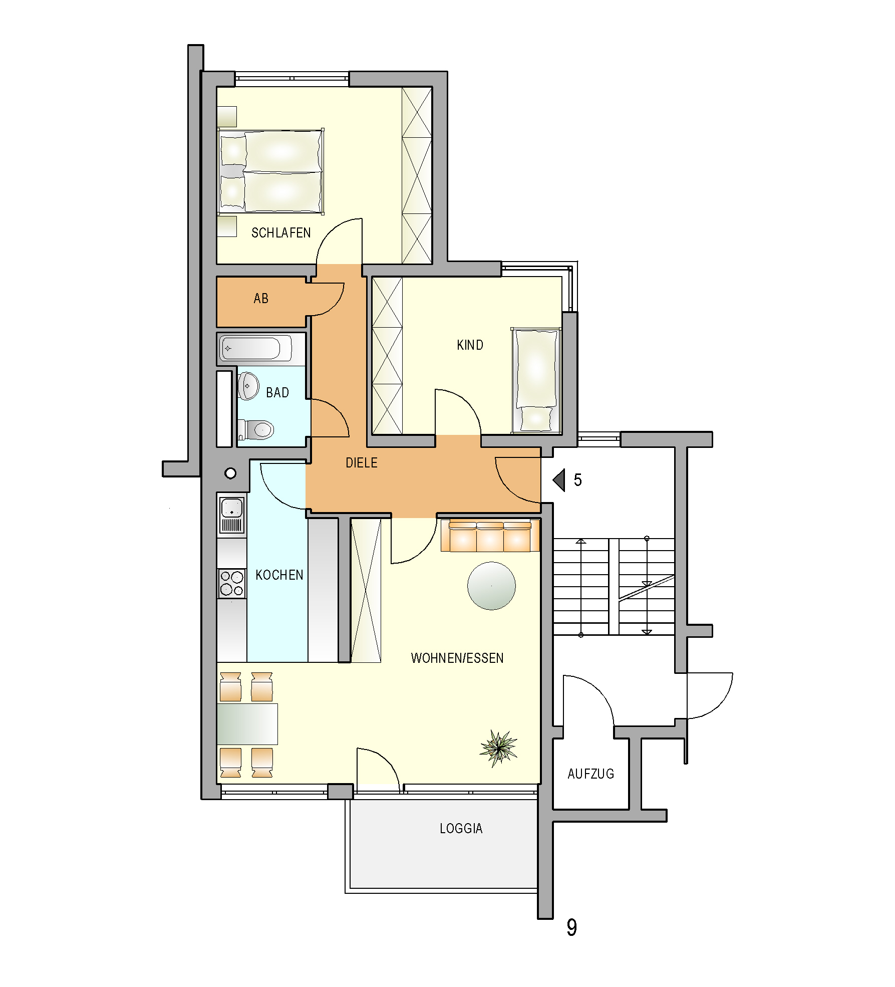 Bild zum Angebot: Geräumige Wohnung mit Balkon in zentraler Lage