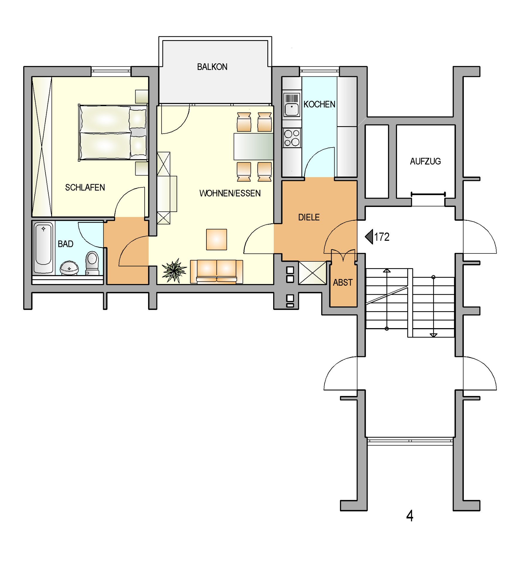 Bild zum Angebot: Gemütliche Wohnung in zentraler Lage
