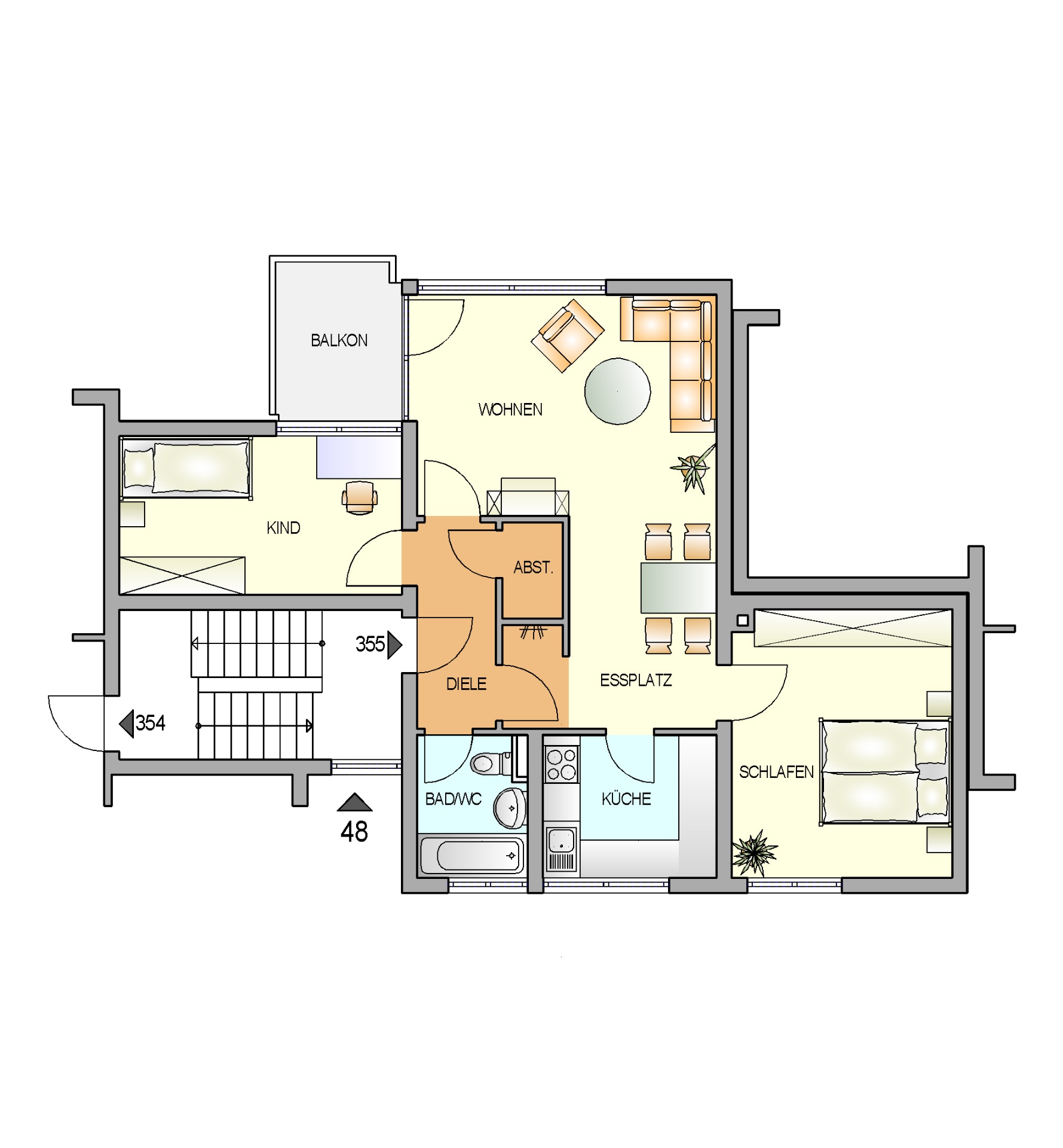 Bild zum Angebot: Gemütliche Wohnung – ideal für Paare oder kleine Familien