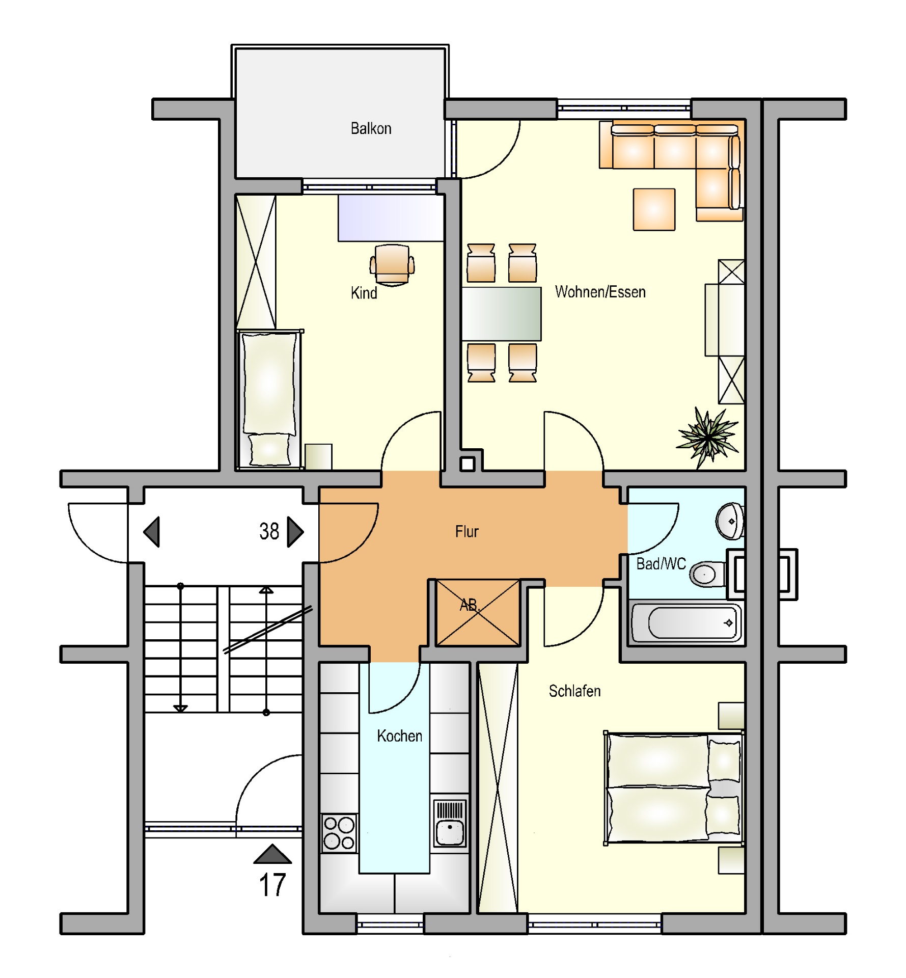 Bild zum Angebot: Tolle Erdgeschosswohnung mit Balkon