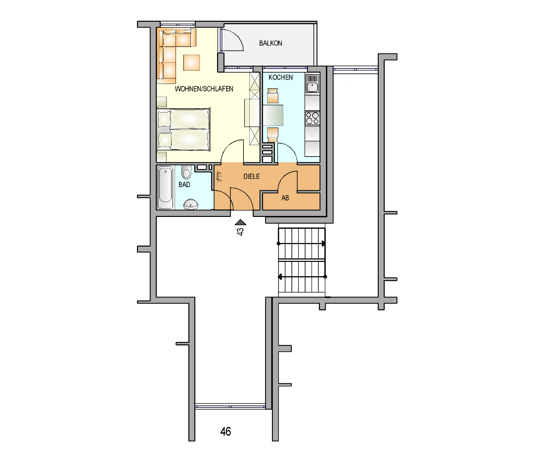 Bild zum Angebot: Gemütliches Apartment mit Wohlfühlcharakter