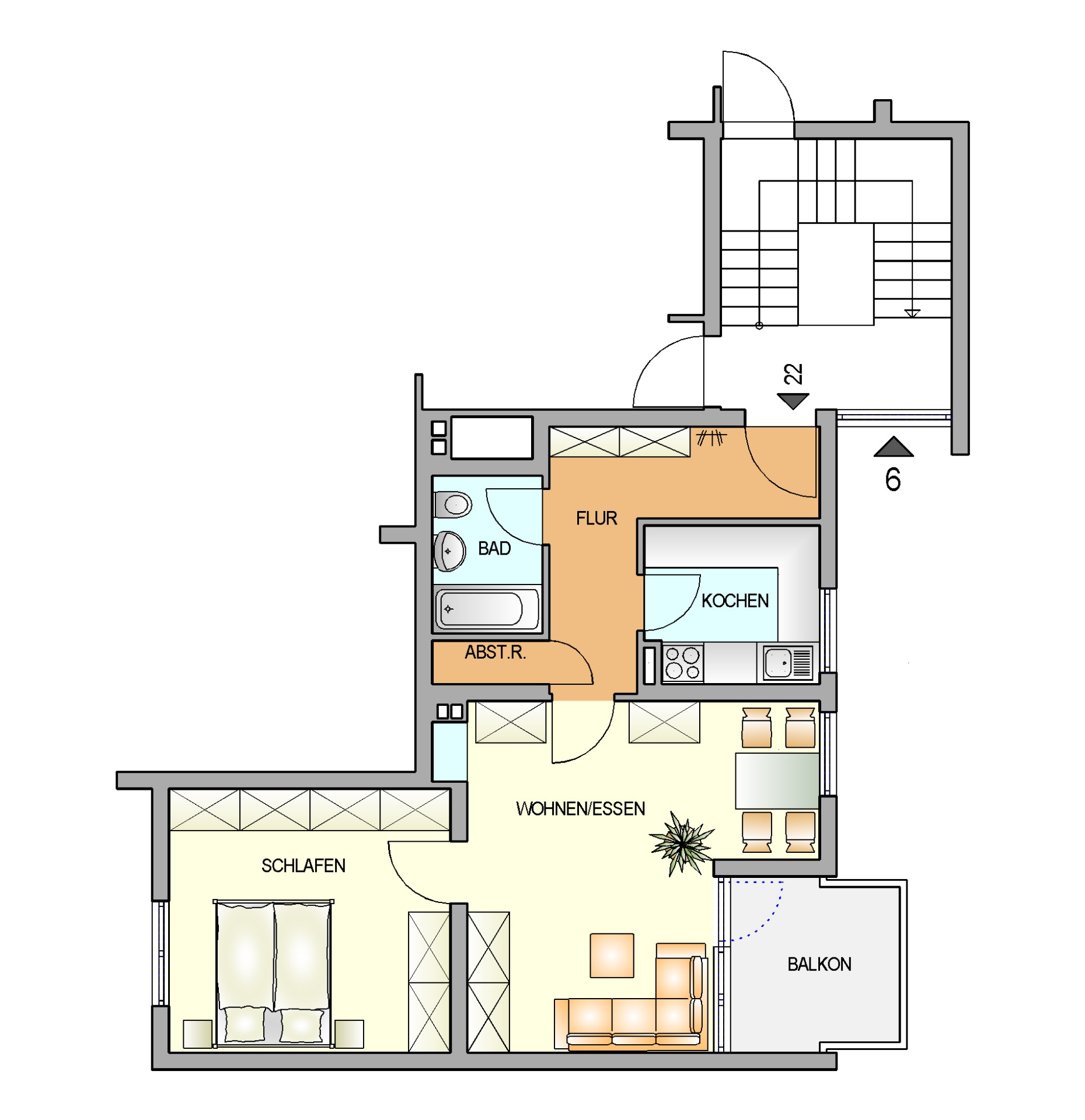 Bild zum Angebot: Charmante Wohnung mit Balkon