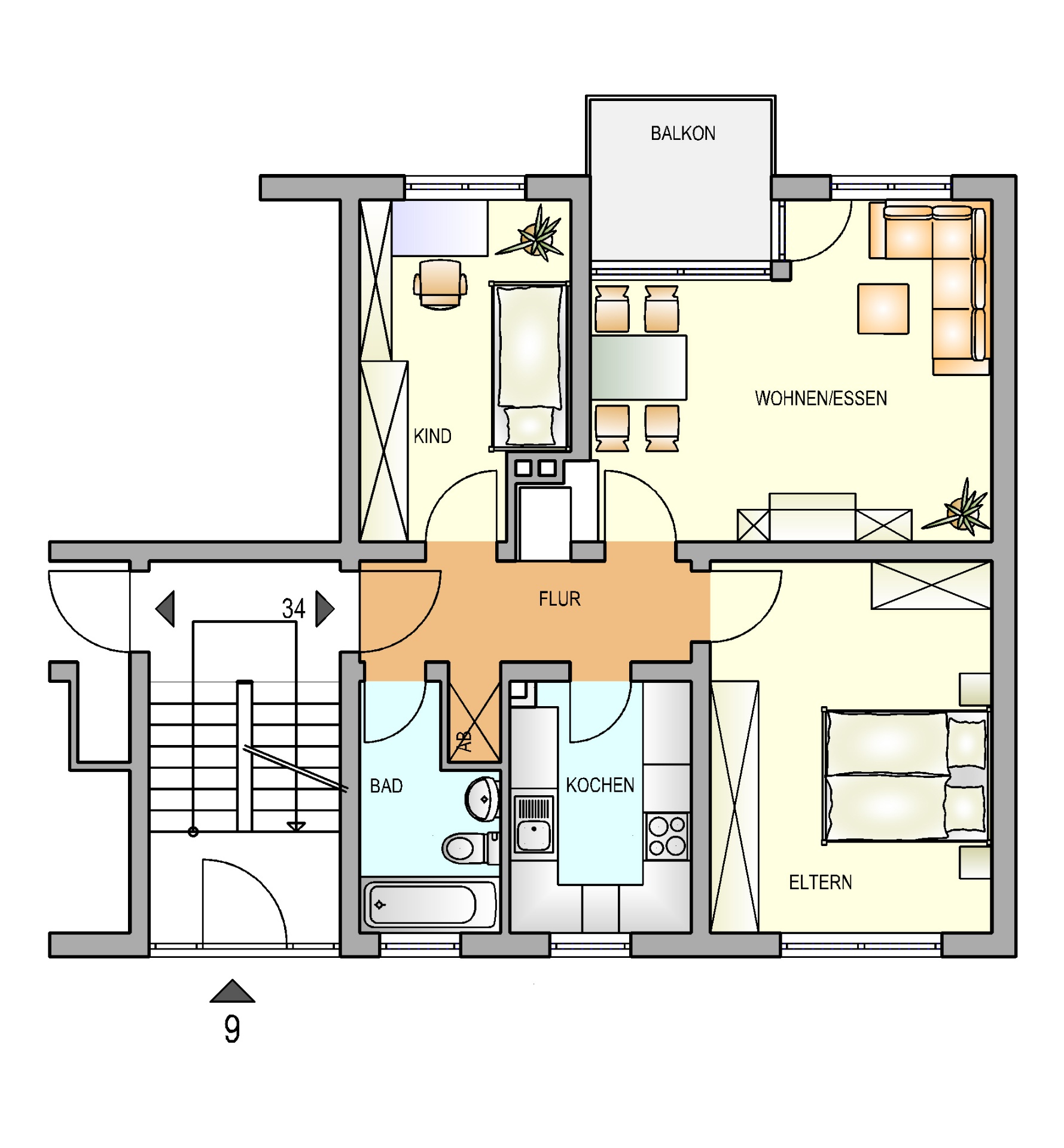 Bild zum Angebot: Perfekt für Pärchen oder die kleine Familie! Gepflegte Wohnung mit Balkon in schöner Lage