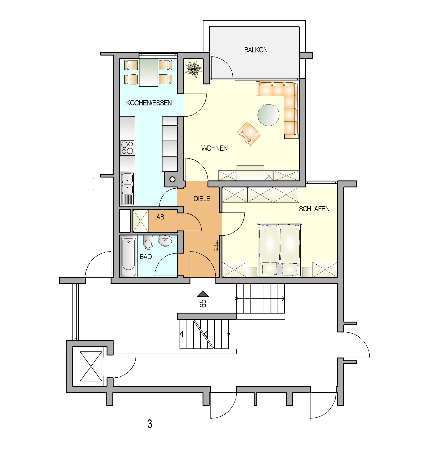 Bild zum Angebot: Moderne Wohnung mit tollem Ausblick und Balkon