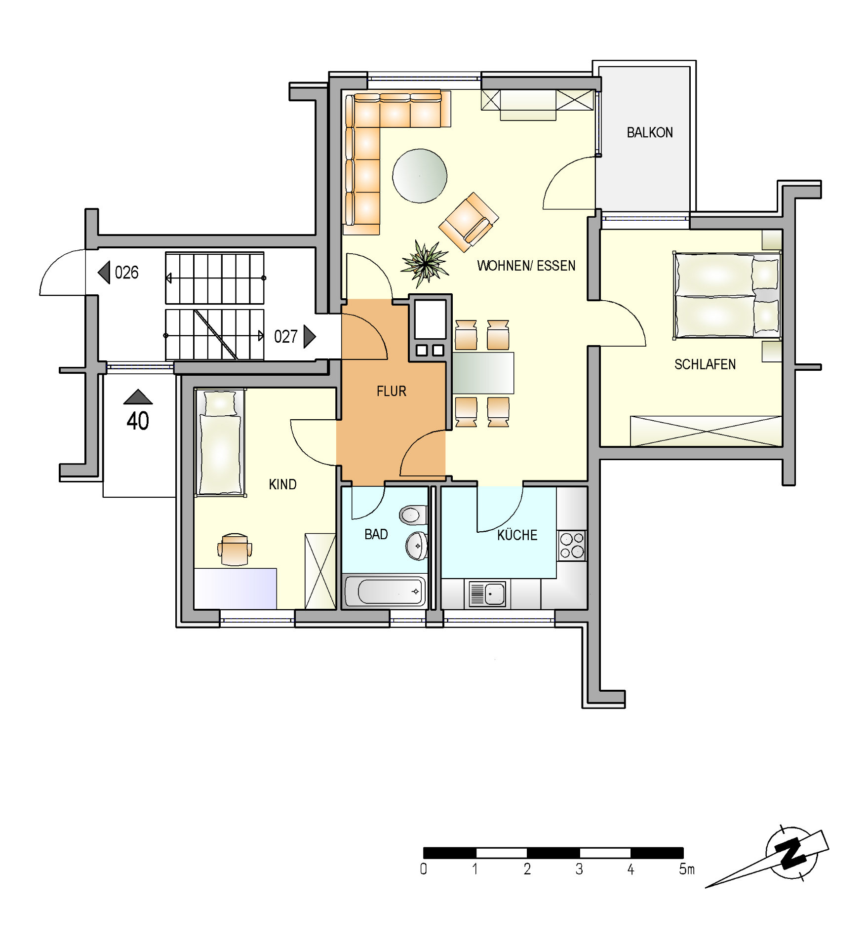 Bild zum Angebot: Moderne Wohnung mit Balkon